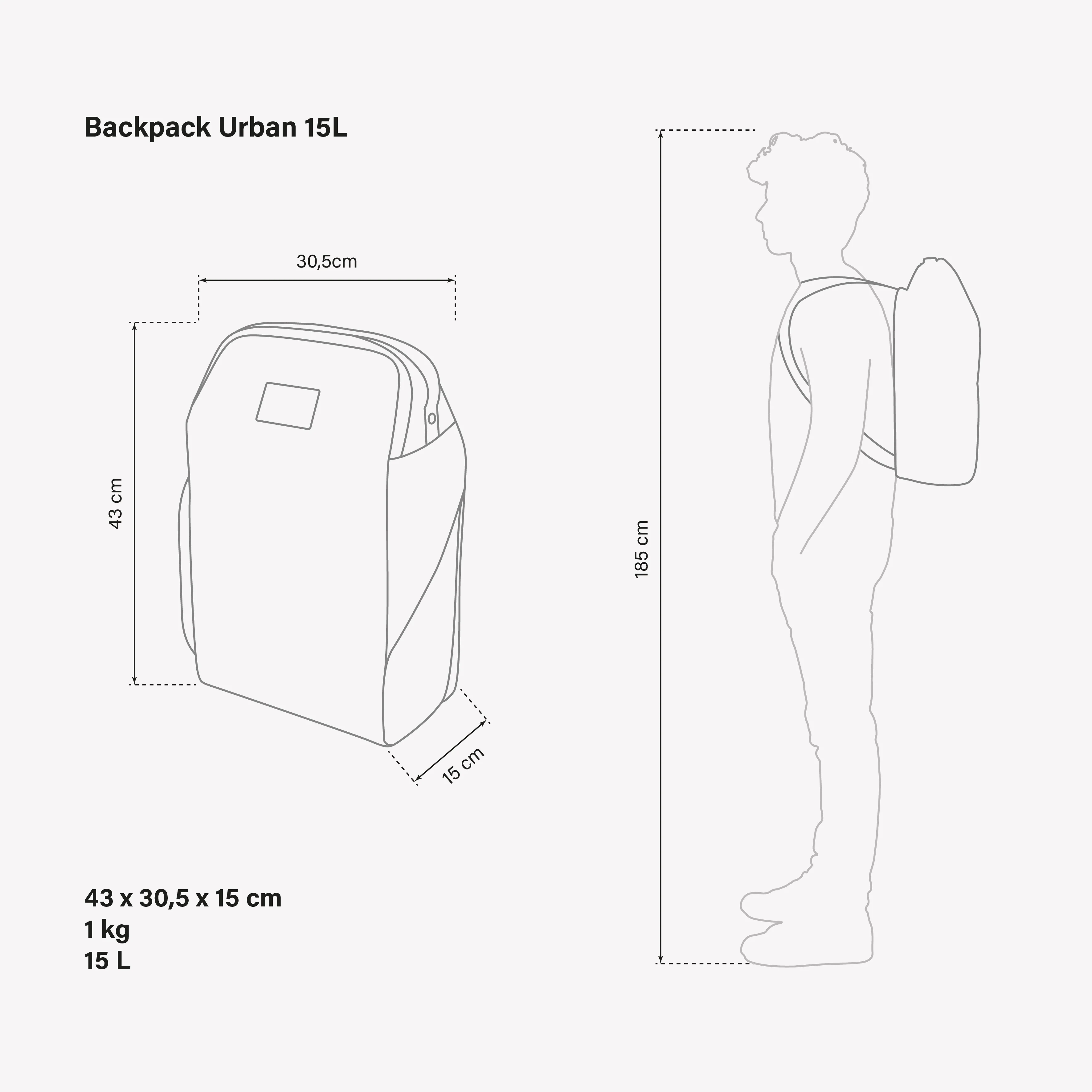 Urban Style 15L Backpack