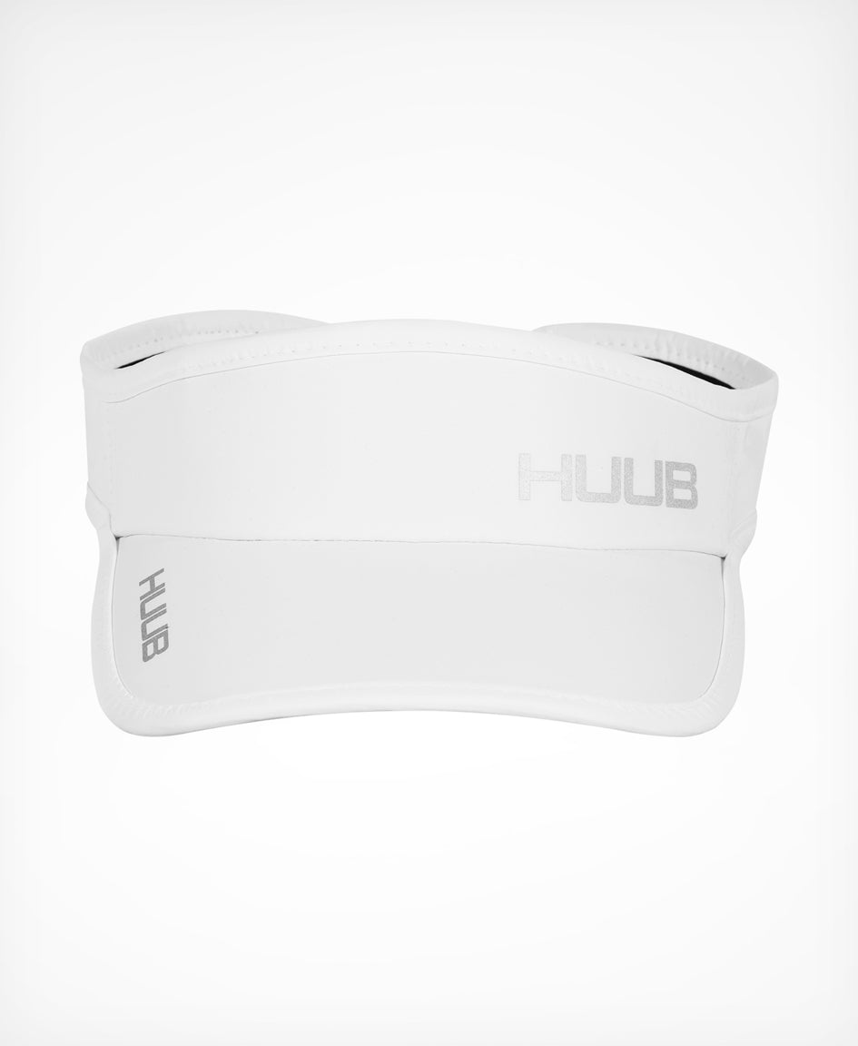 HUUB Run Visor II – ventilated lightweight running visor, elastic strap, available White, Coral, Black.