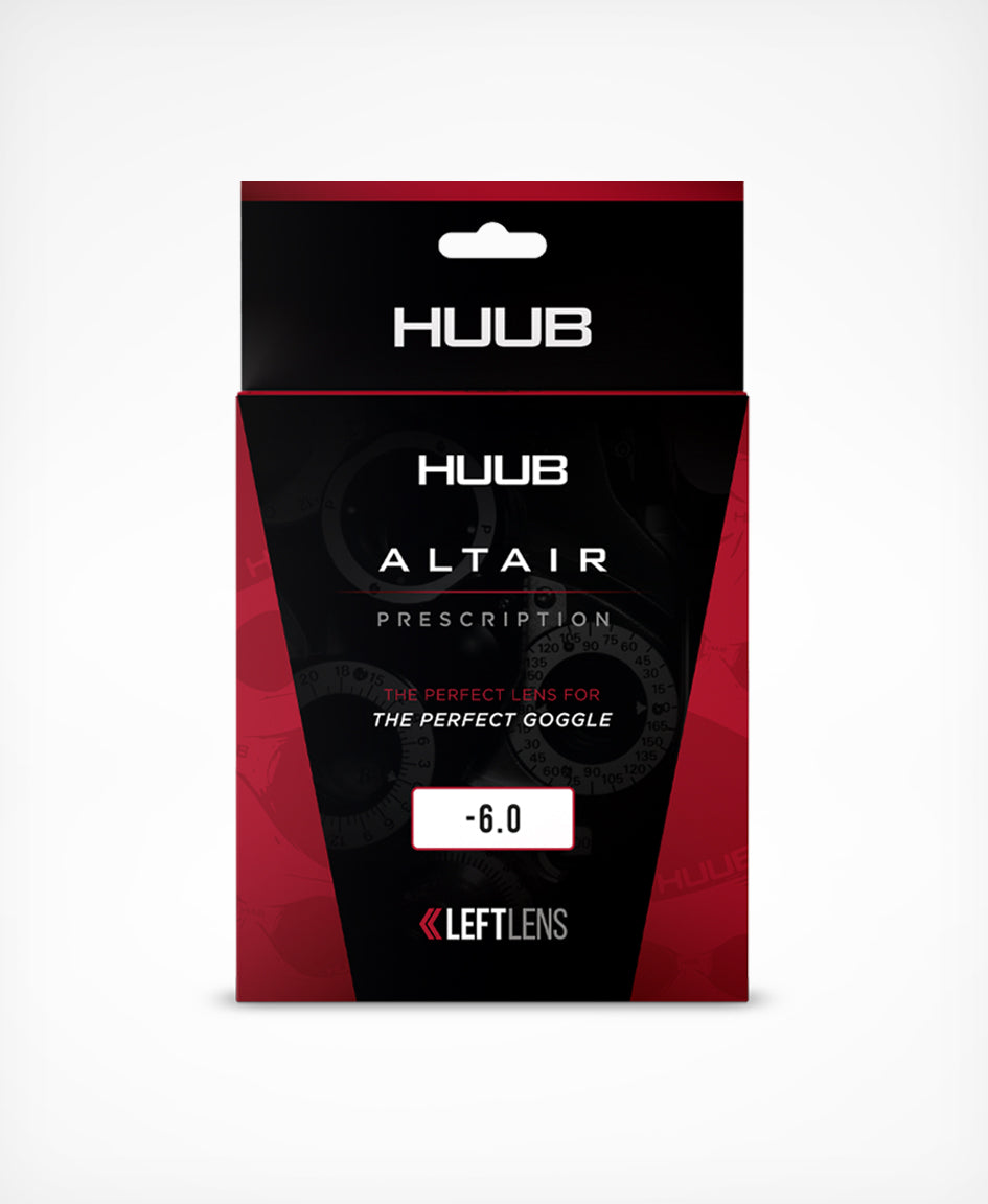 HUUB Altair Prescription Swim Lenses, smoke UV, anti-fog, left and right fit