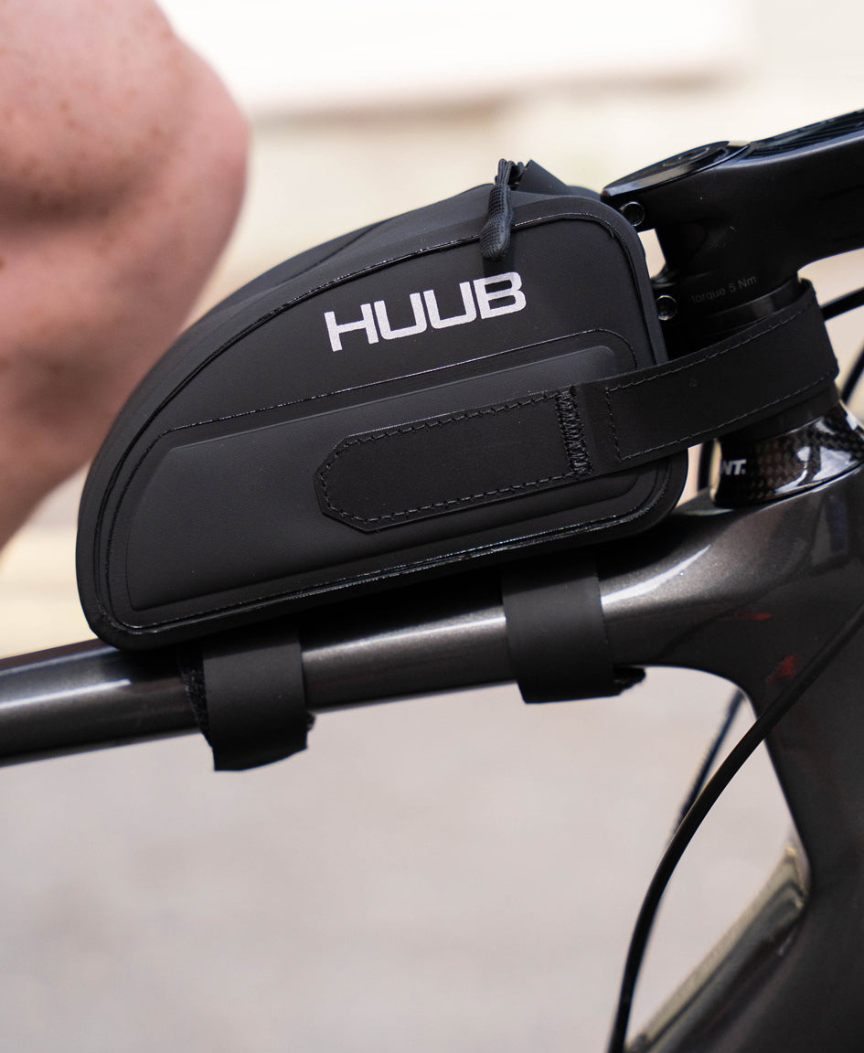 HUUB FUUD Box Top Tube Bag – aero, waterproof, nutrition and phone storage, secure 3-point mount