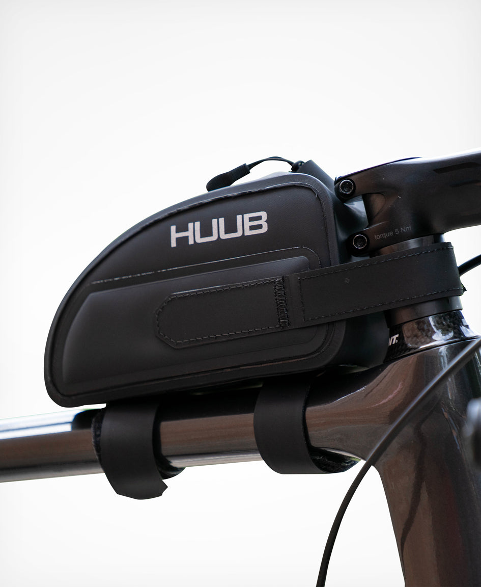HUUB FUUD Box Top Tube Bag – aero, waterproof, nutrition and phone storage, secure 3-point mount