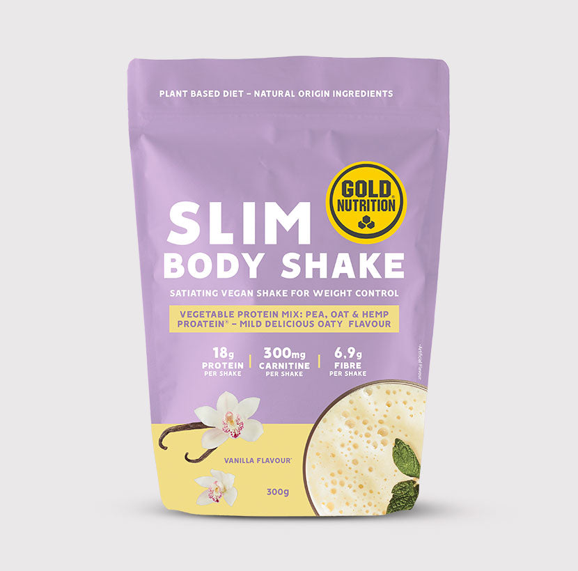 Slim Body Shake in a glass with water, ideal for weight loss and muscle maintenance